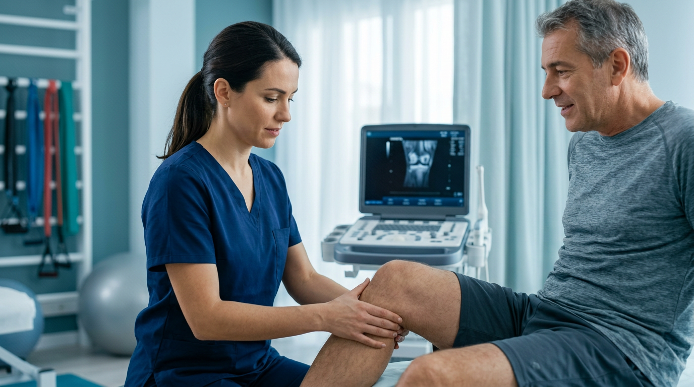 Imagem ilustrativa: Osteoartrite no joelho: fisioterapia alivia a dor?